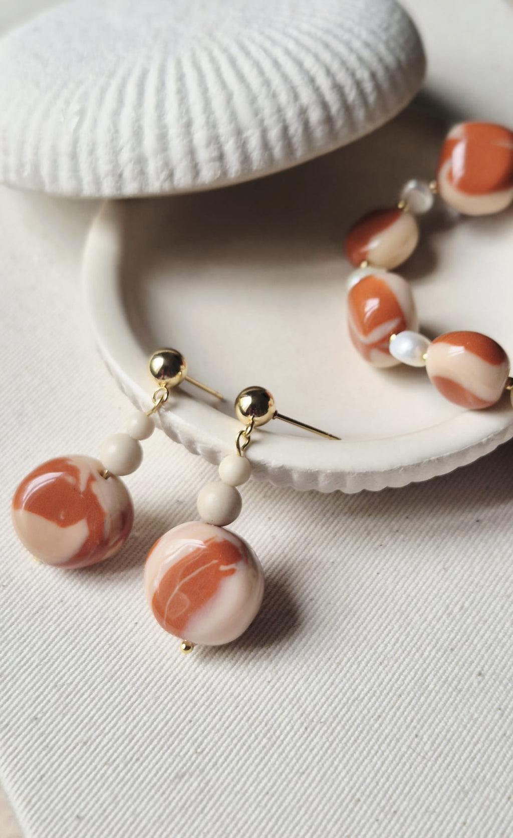 Boucles d'oreilles ALIZÉ orange