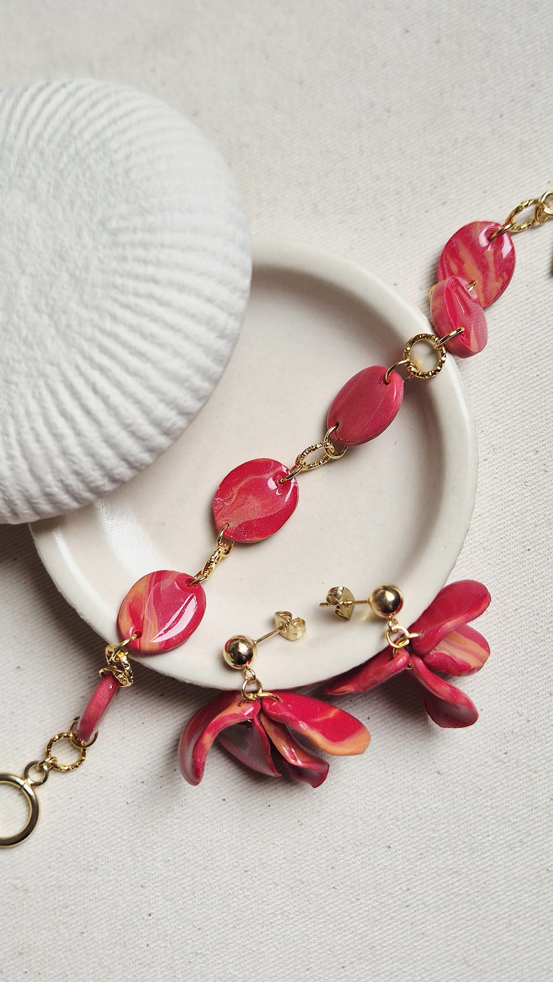 Bracelet NYMPHÉA Rose/orangé
