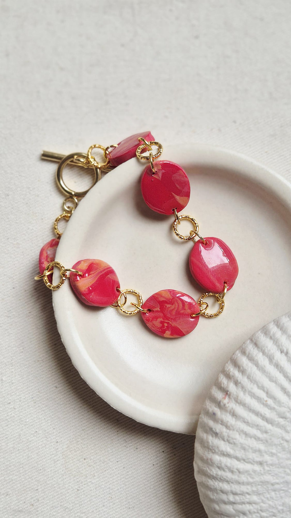 Bracelet NYMPHÉA Blanc/beige