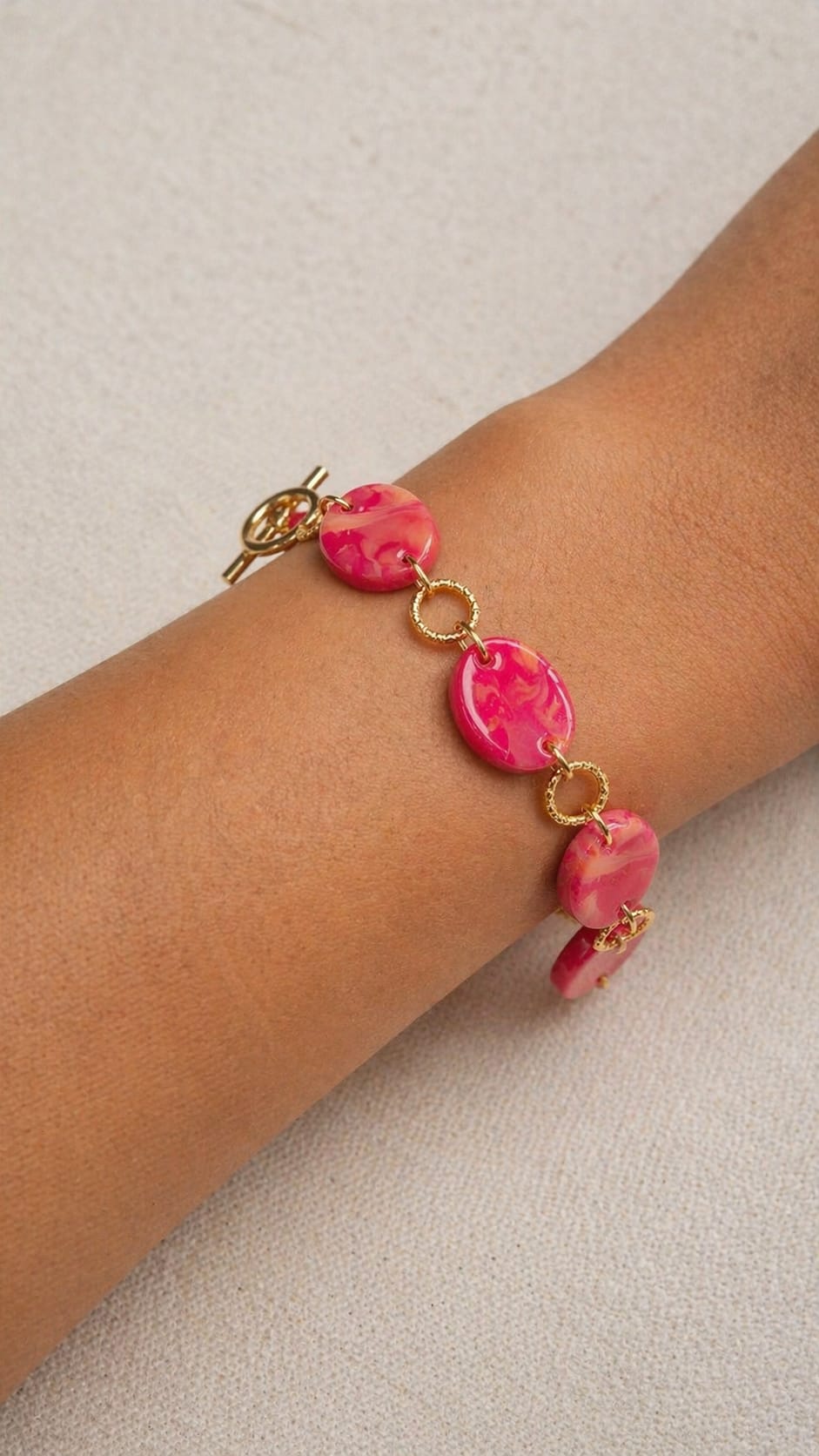 Bracelet NYMPHÉA Blanc/beige